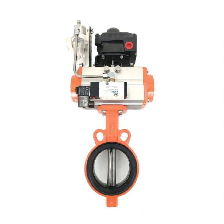 Soft Back Single Acting Pneumatic Clamp Butterfly Valve